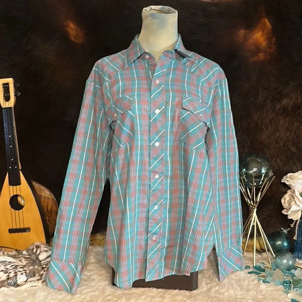 Silver award vintage western shirt L (5025D)